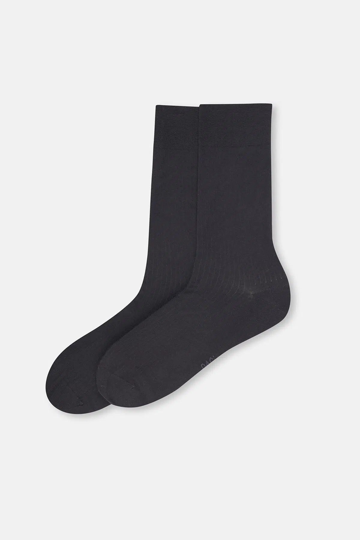 Siyah Erkek Çizgi Doku Bambu Çorap