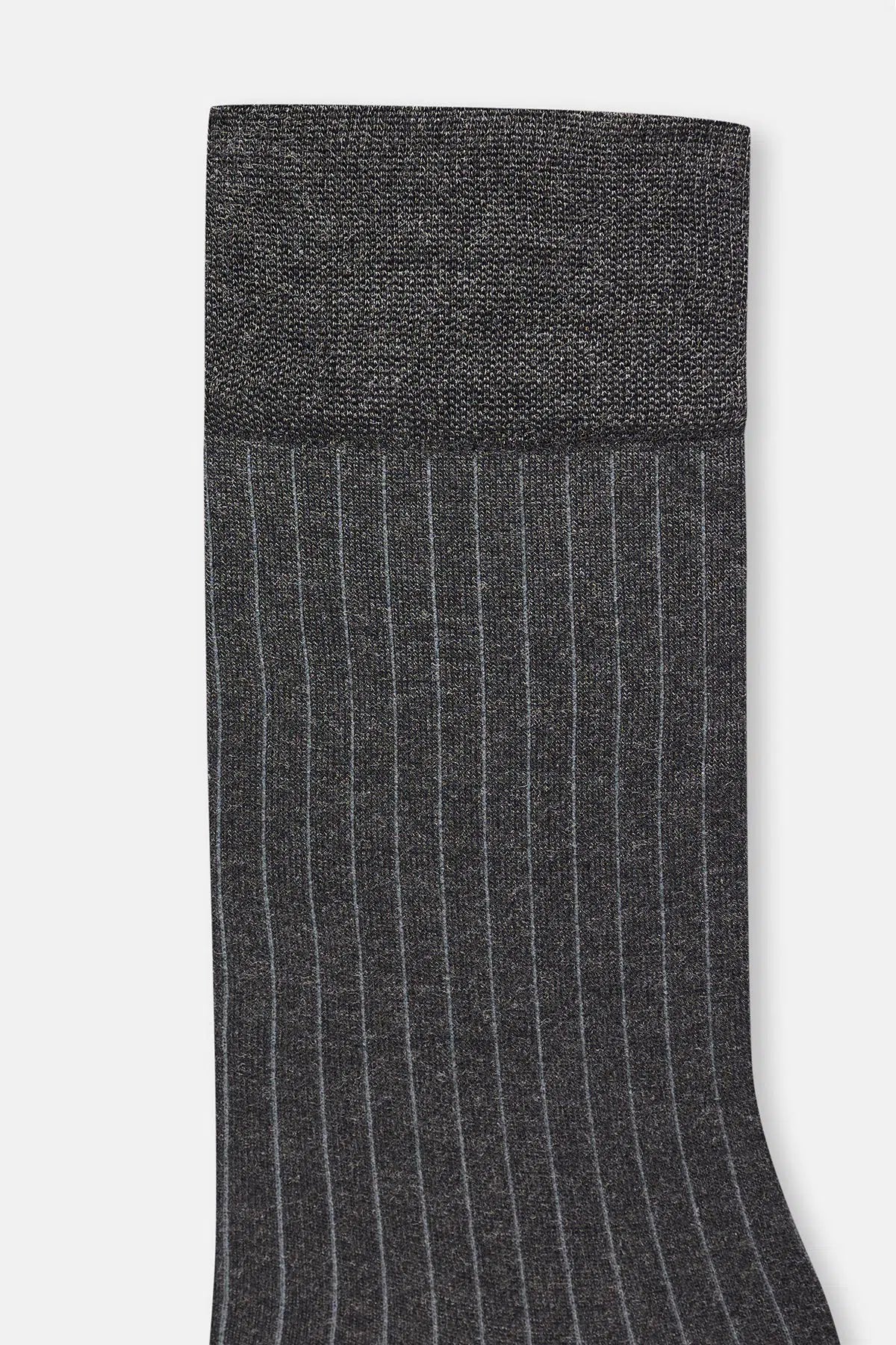 Antrasit-Siyah Erkek 2'li Çizgi Desen Bambu Çorap