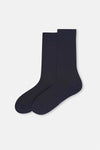 Antrasit-Lacivert Erkek 2'li Pirinç Dokulu Bambu Çorap