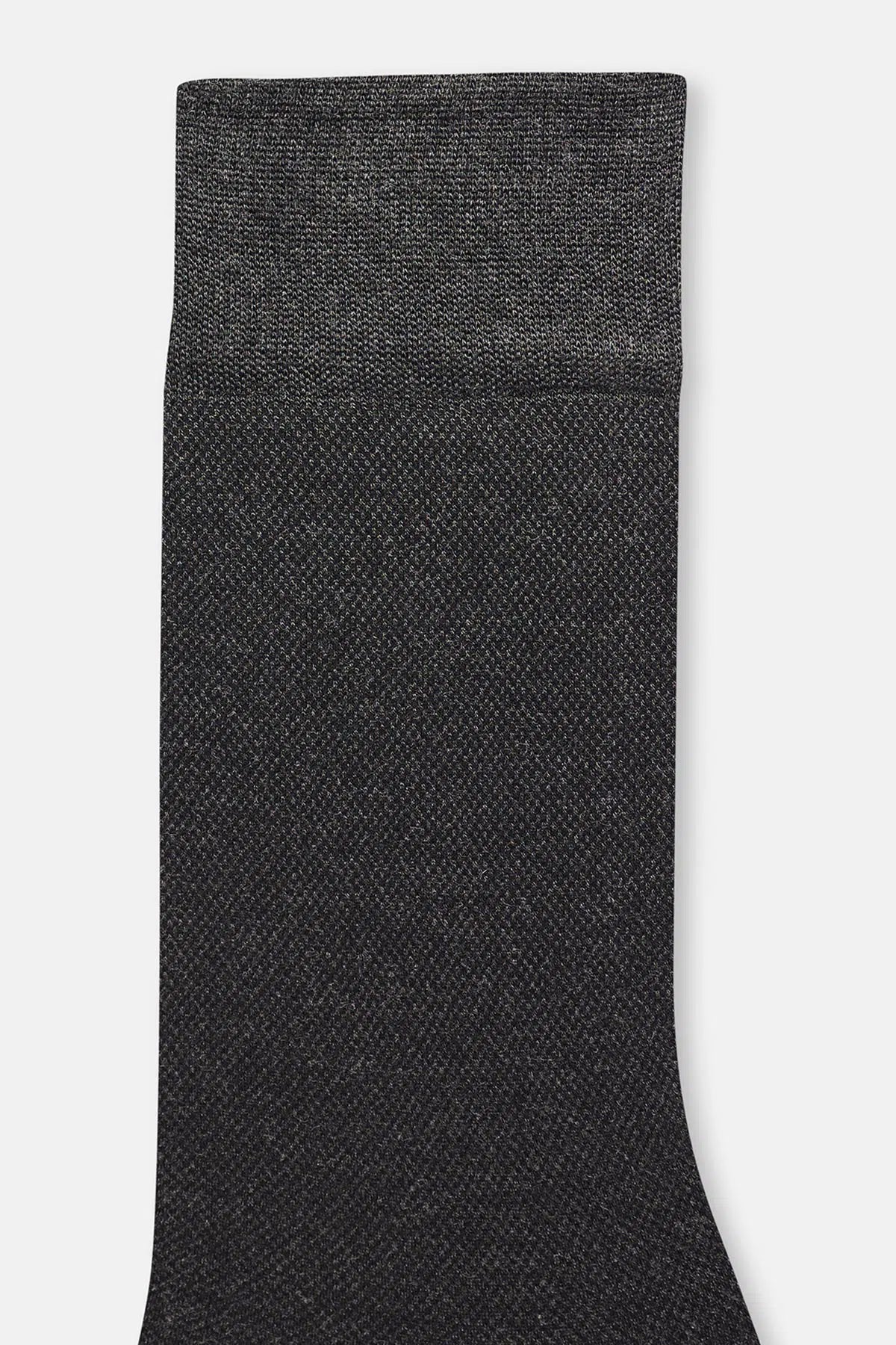 Antrasit-Lacivert Erkek 2'li Pirinç Dokulu Bambu Çorap