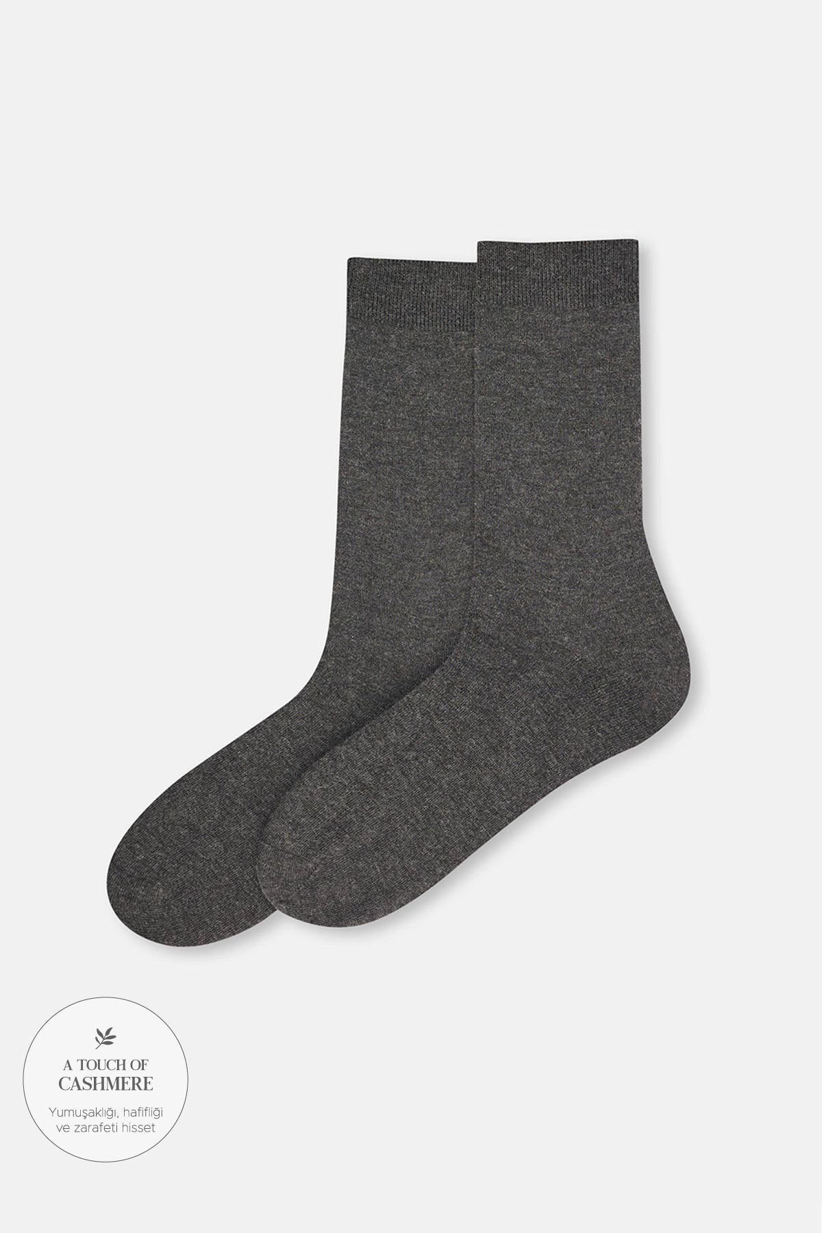Antrasıt Erkek Basıc Kaşmir Karışımlı Çorap