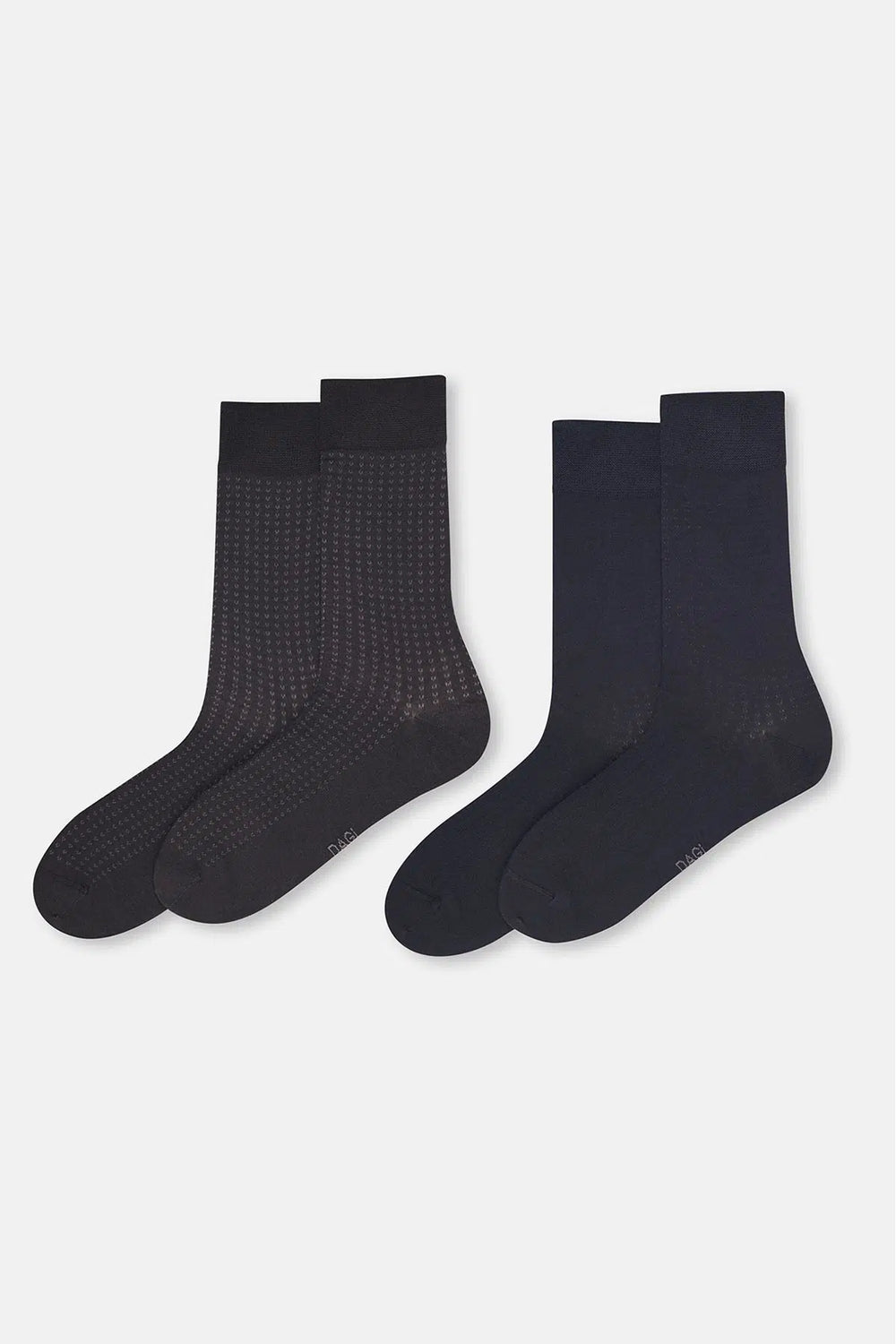 Antrasit-Lacivert Erkek 2'li Mını Desen Modal Çorap