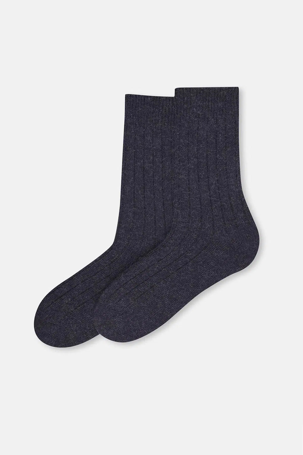 Antrasıt Erkek Yün Karışımlı Kalın Rıb Çorap