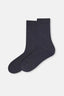 Antrasıt Erkek Yün Karışımlı Ince Rıb Çorap