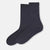 Antrasıt Erkek Yün Karışımlı Ince Rıb Çorap