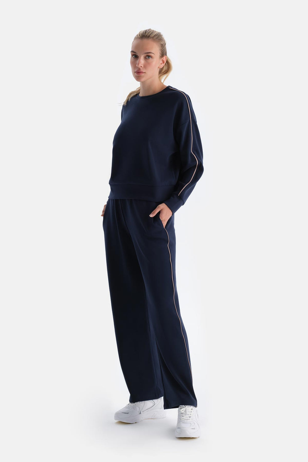 Lacivert Kadın Modal Sweatshırt