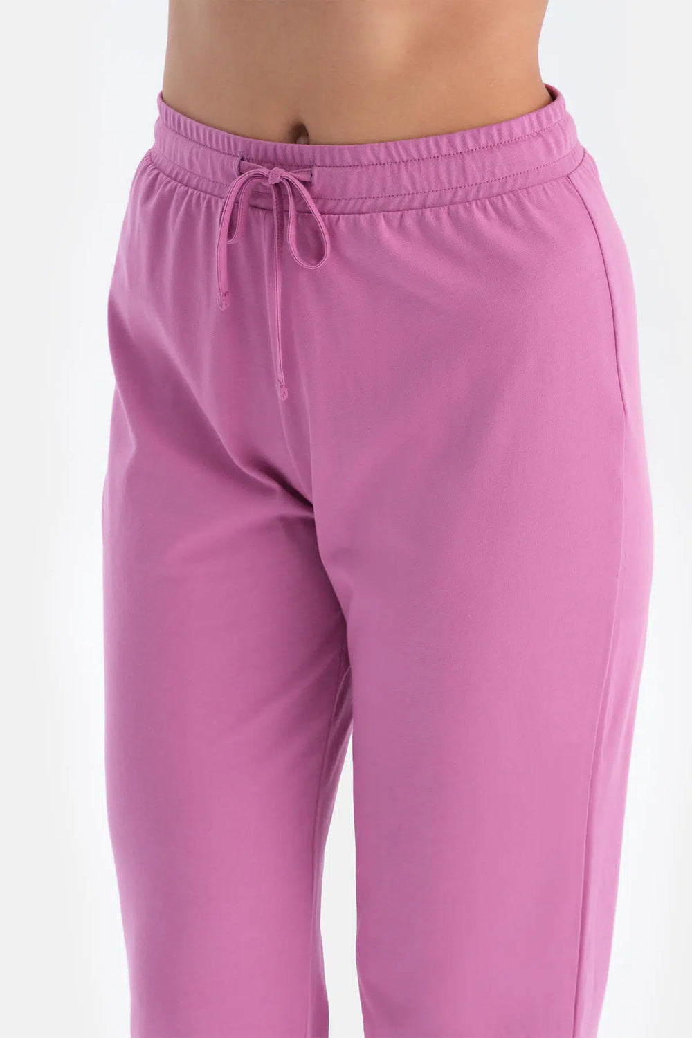 Fuşya Kadın V Yaka Pijama Takımı