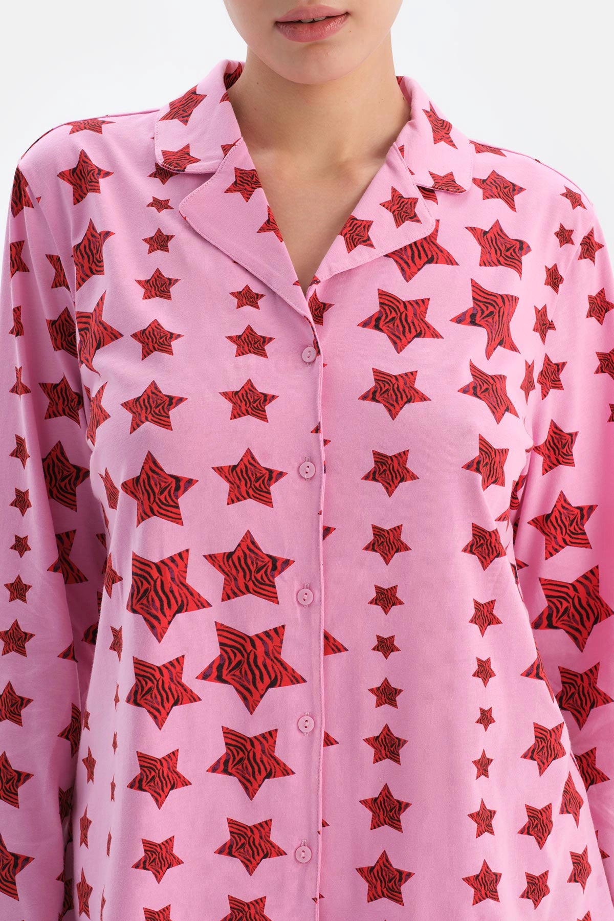 Multicolor Kadın Gömlek Pijama Takımı