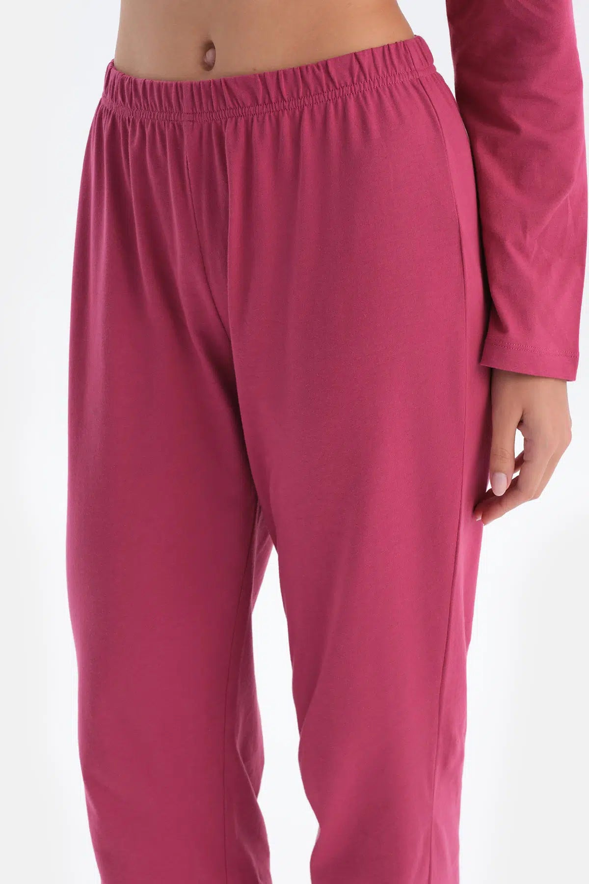 Fuşya Kadın Gömlek Pijama Takımı