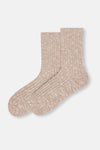 Bej Kadın Pamuklu Kışlık Çorap