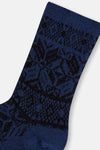 Lacivert Kadın Simli Desenli Çorap