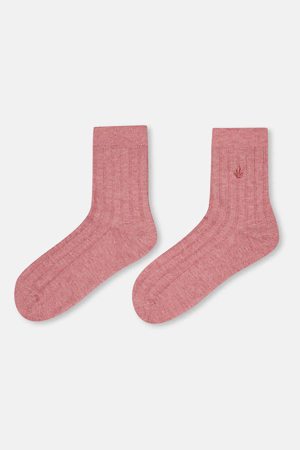 Gül Kurusu Kadın Yün Karışımlı Kalın Rıb Çorap