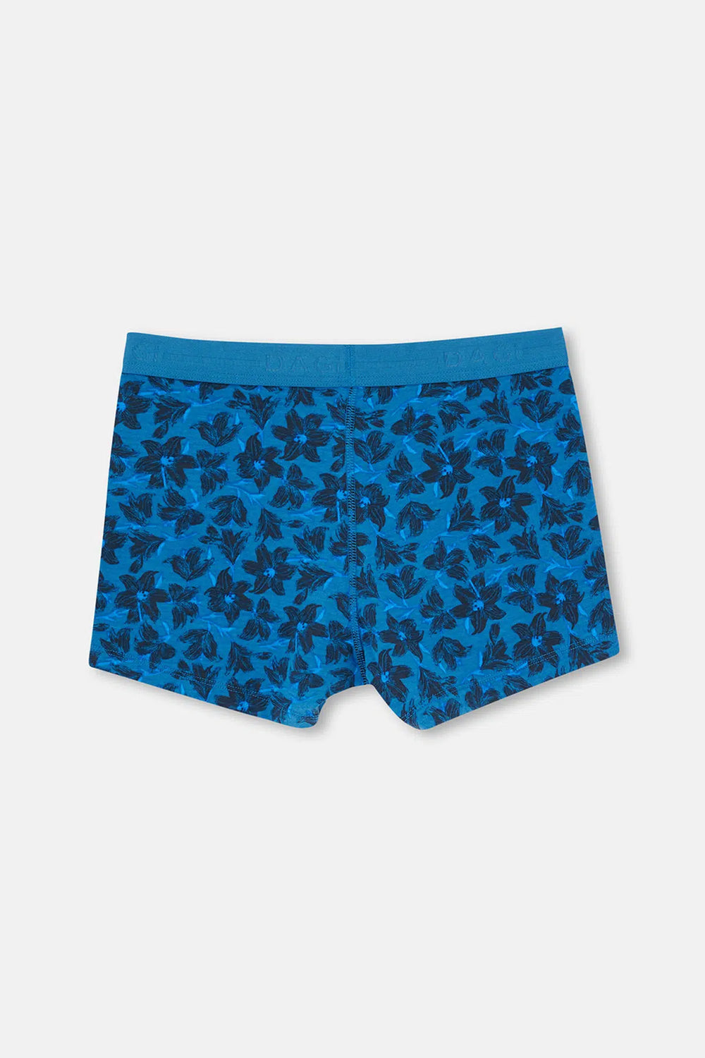 Mavi-Siyah 3'lü Desenli Pamuk Boxer