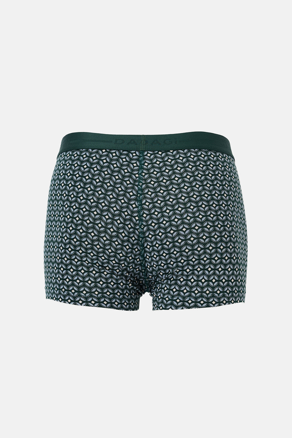 Açık Mavi-Koyu Yeşil 5210 3'lü Desenli Pamuk Boxer