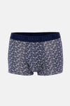 Lacivert 3'lü Desenli Micro Modal Boxer
