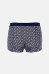 Lacivert 3'lü Desenli Micro Modal Boxer