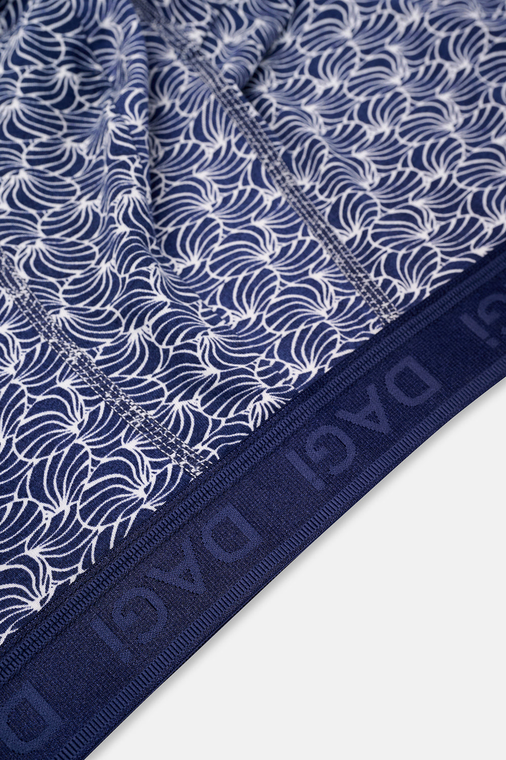 Lacivert 3'lü Desenli Micro Modal Boxer