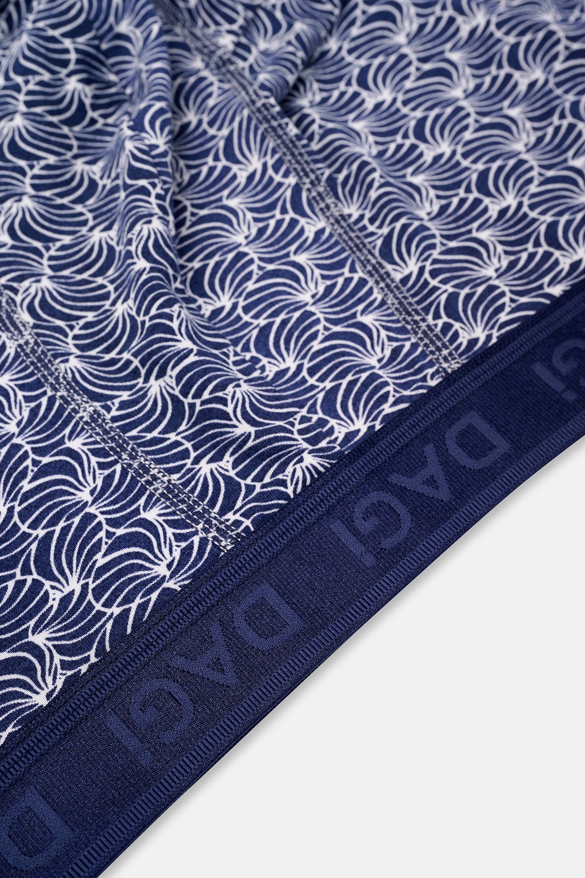 Lacivert 3'lü Desenli Micro Modal Boxer