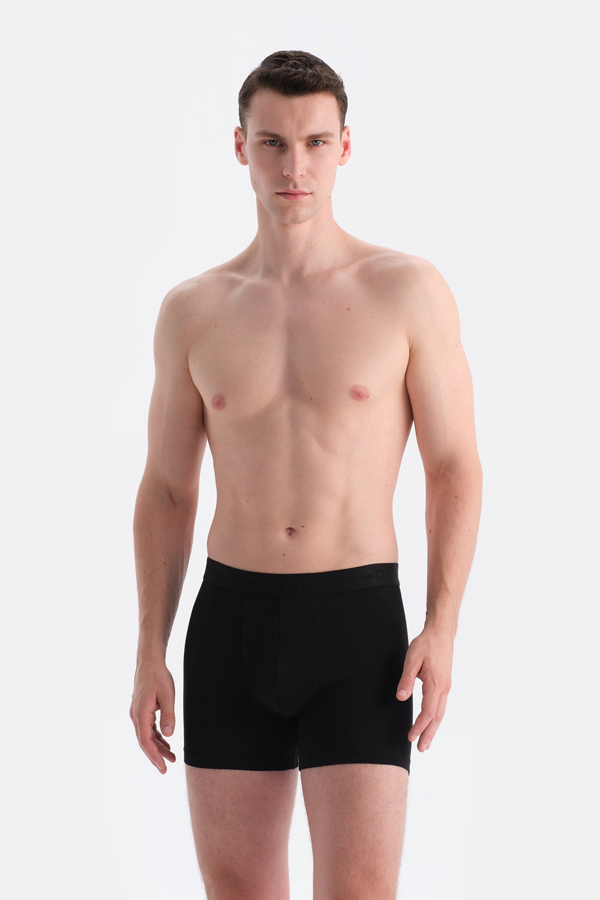 Siyah 5210 Düz Pamuk Boxer
