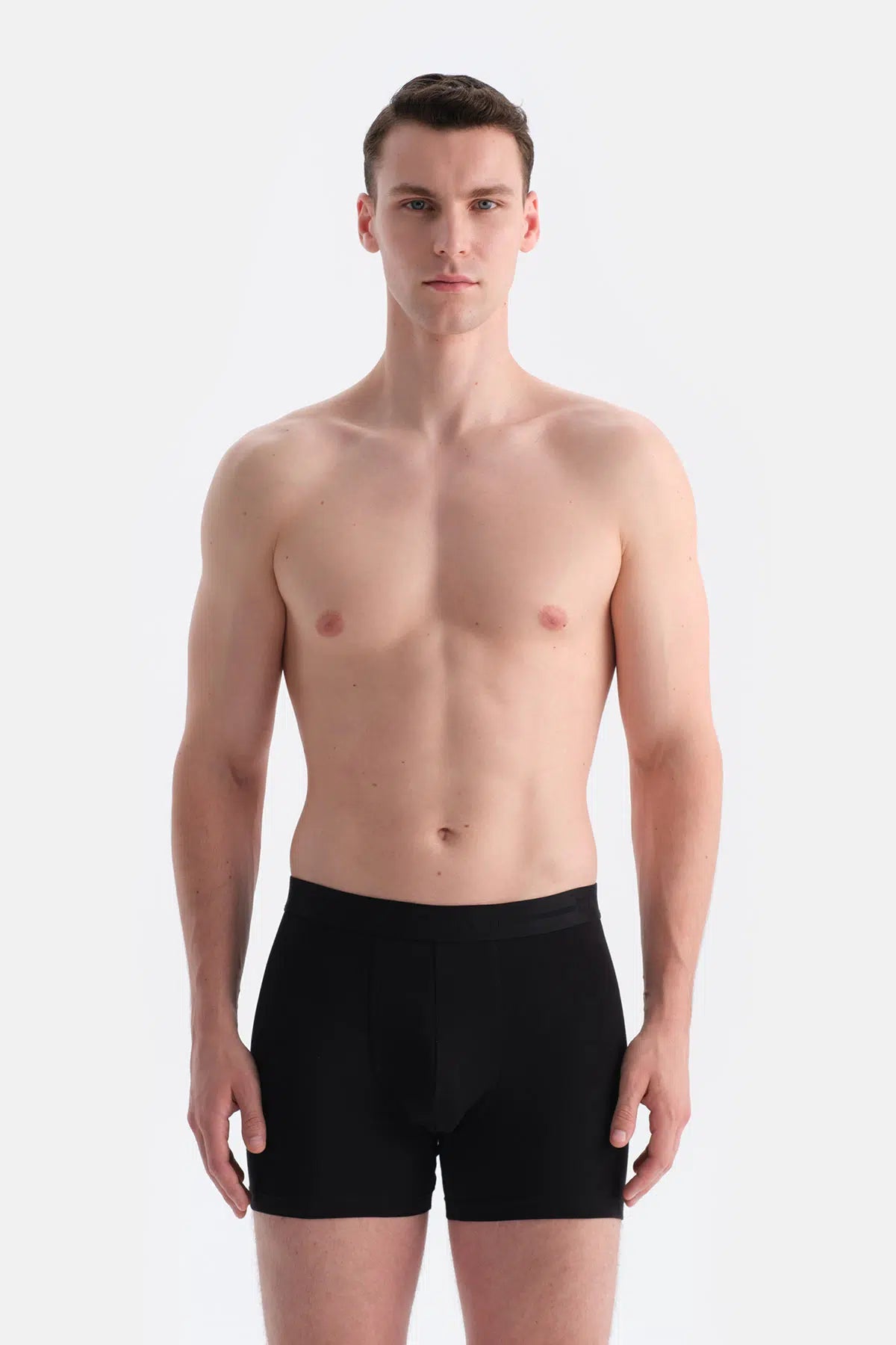 Siyah 5210 Düz Pamuk Boxer