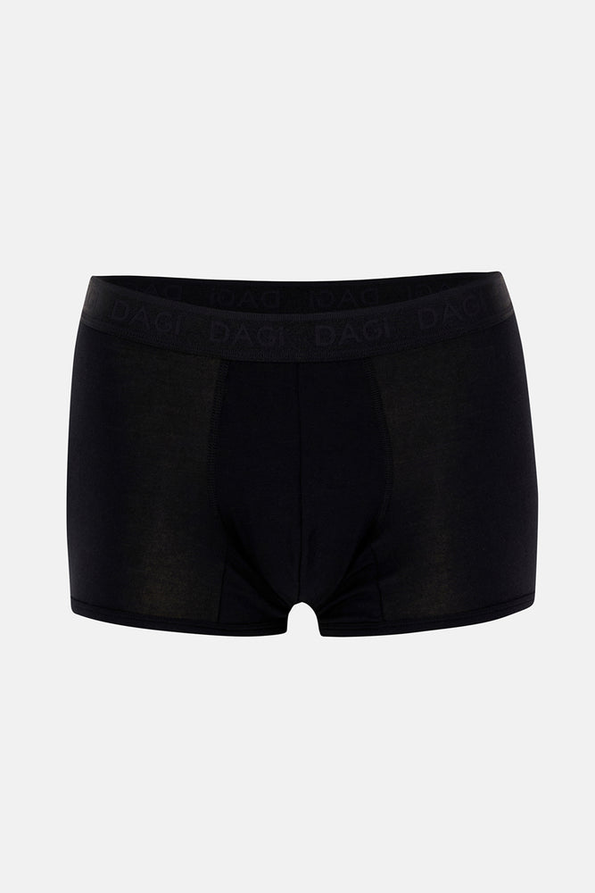 Siyah Travel Düz Micro Modal Boxer