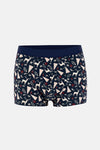 Lacivert 5210 2'li Desenli Pamuk Boxer