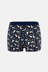 Lacivert 5210 2'li Desenli Pamuk Boxer