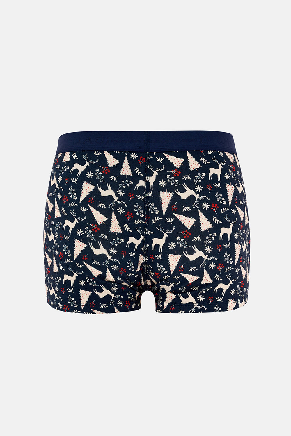 Lacivert 5210 2'li Desenli Pamuk Boxer