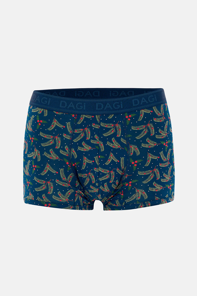 Koyu Indigo 4210 Desenli Micro Modal Boxer