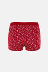 Kırmızı-Mavi 4210 3'lü Desenli Micro Modal Boxer