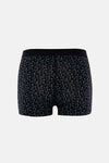 Siyah 2'li Desenli Pamuk Boxer