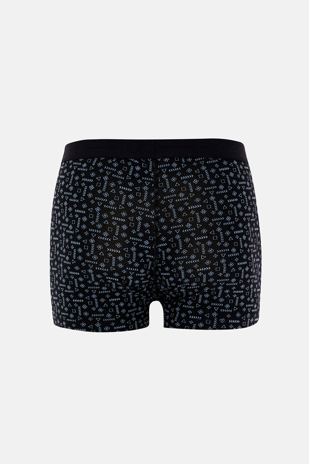 Siyah 2'li Desenli Pamuk Boxer