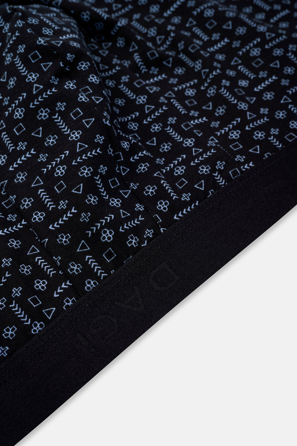 Siyah 2'li Desenli Pamuk Boxer