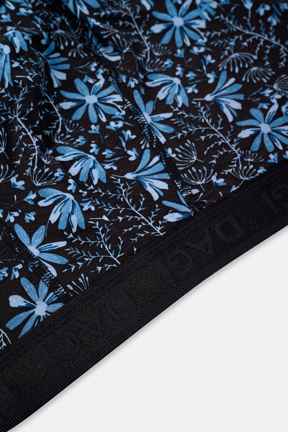 Mavi-Siyah 4210 3'lü Desenli Micro Modal Boxer