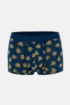 Hardal-Koyu Mavi 4210 3'lü Desenli Micro Modal Boxer