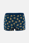 Hardal-Koyu Mavi 4210 3'lü Desenli Micro Modal Boxer