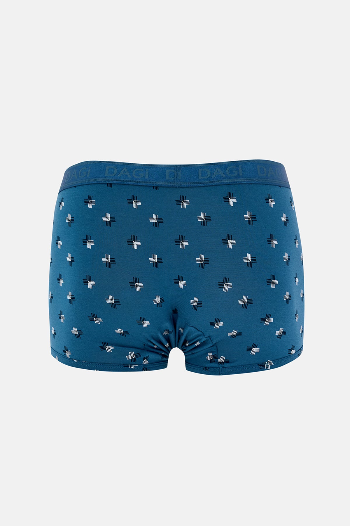 Gri-Mavi 4210 3'lü Desenli Micro Modal Boxer