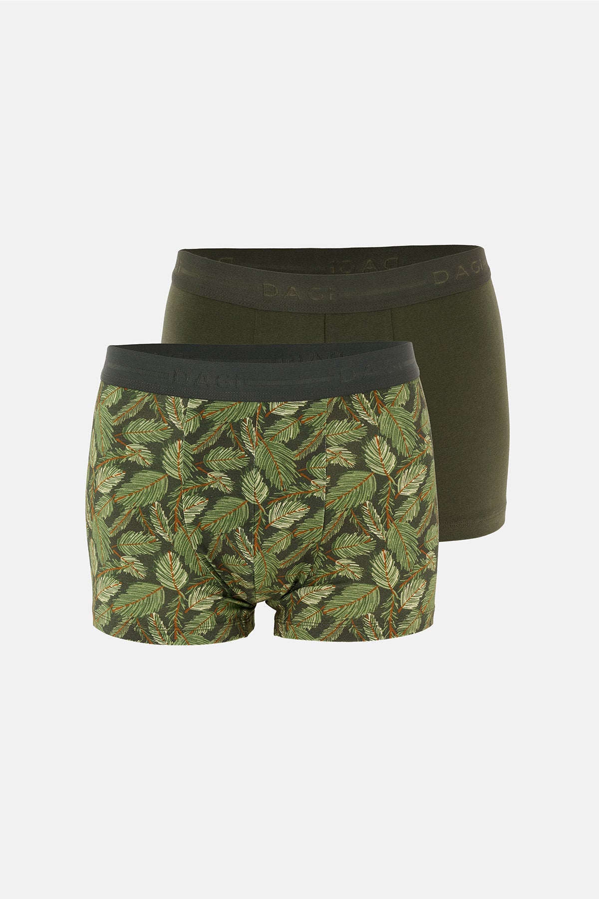 Koyu Kahve 5210 2'li Desenli Pamuk Boxer