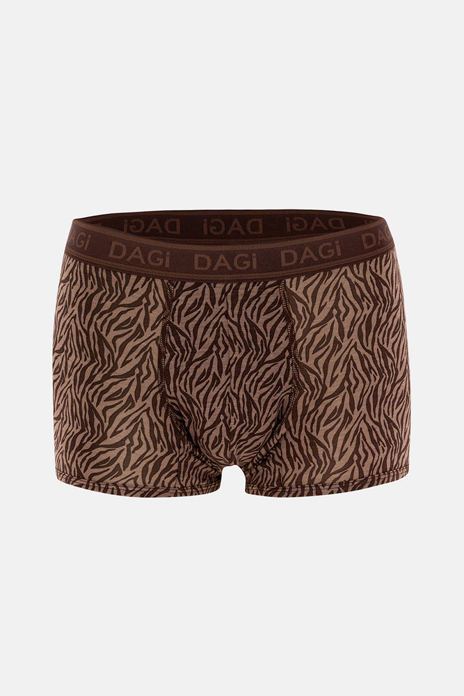Kahverengi 4210 Desenli Micro Modal Boxer