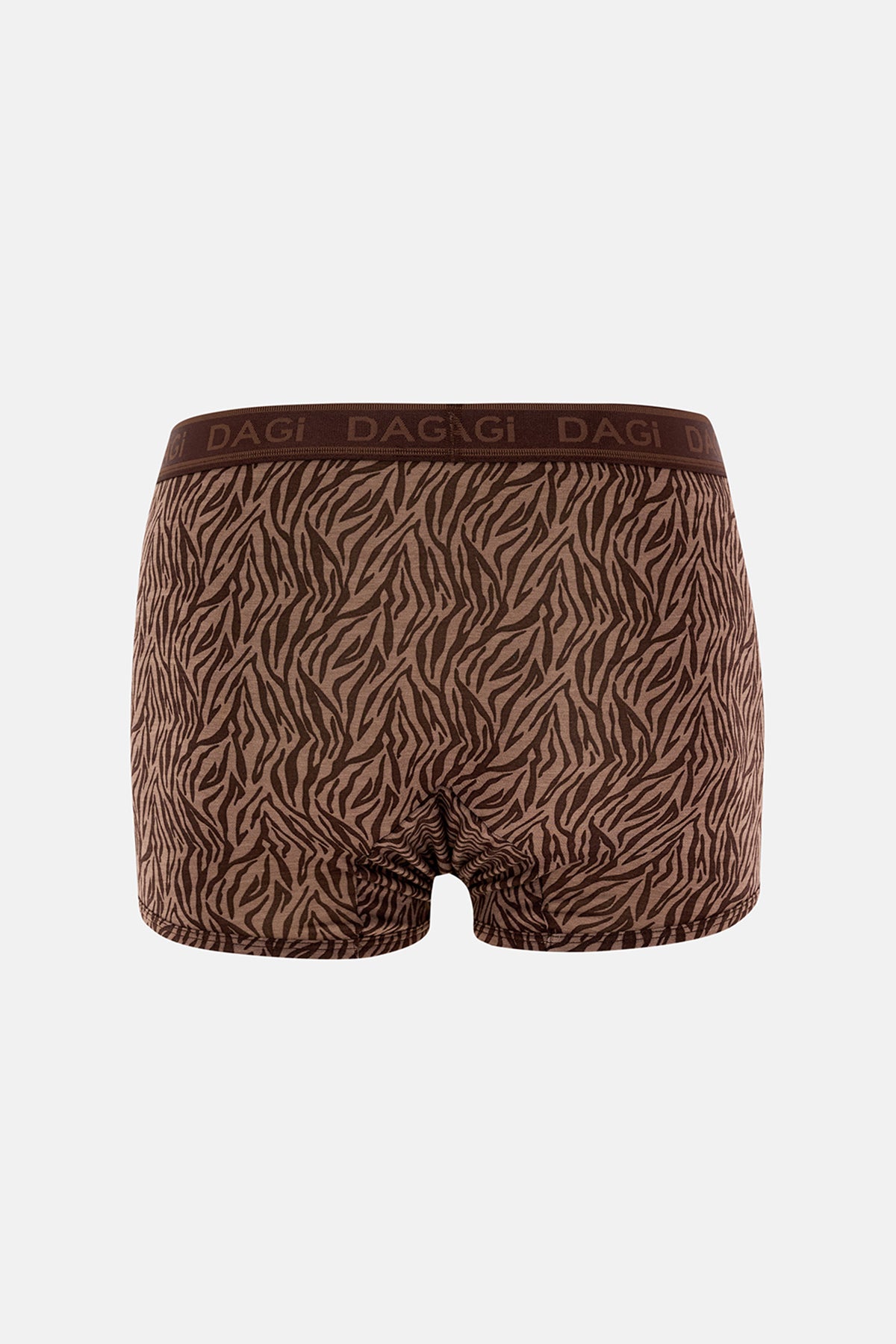 Kahverengi 4210 Desenli Micro Modal Boxer