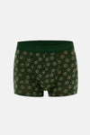 Koyu Yeşil 5210 2'li Desenli Pamuk Boxer