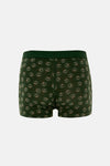 Koyu Yeşil 5210 2'li Desenli Pamuk Boxer