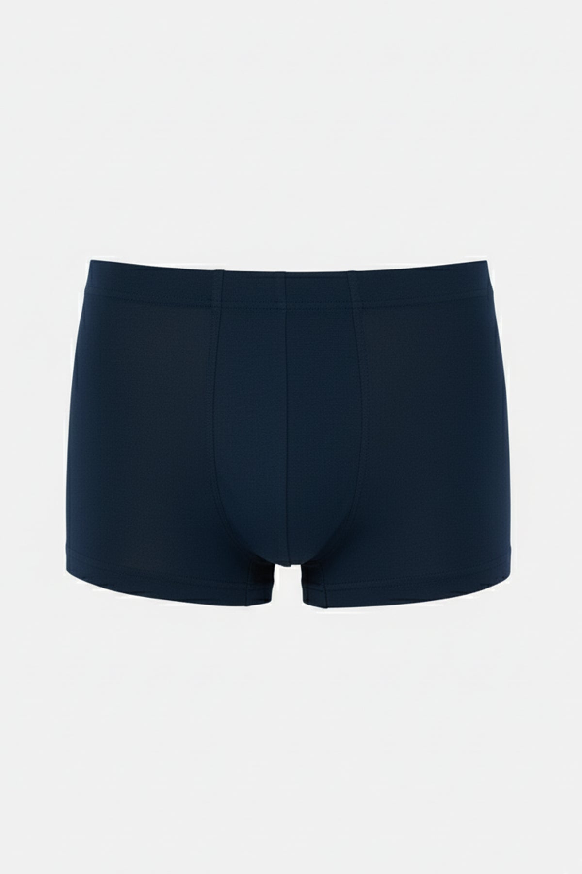 Beyaz-Lacivert Düz Micro Modal Boxer