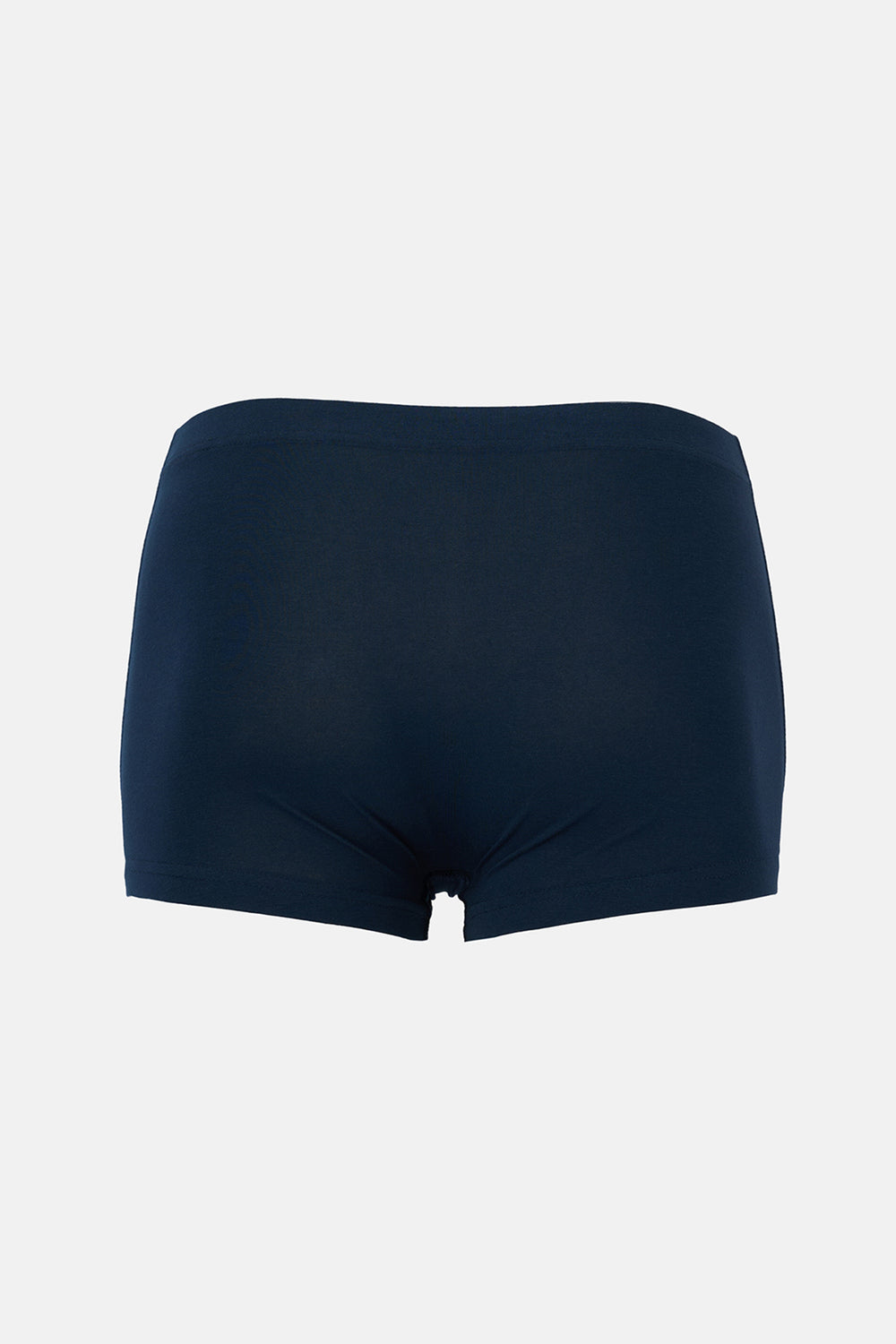 Beyaz-Lacivert Düz Micro Modal Boxer