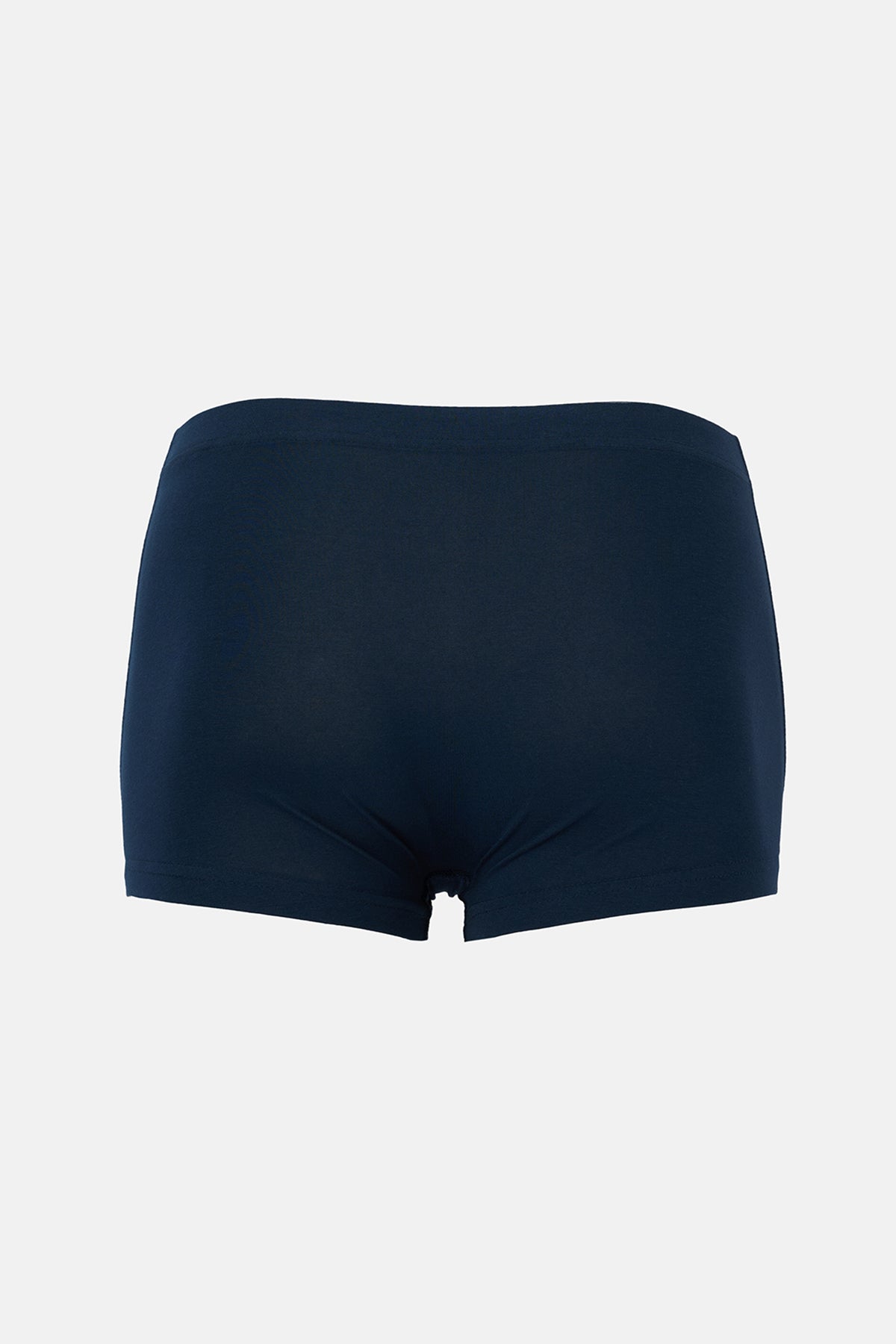 Beyaz-Lacivert Düz Micro Modal Boxer