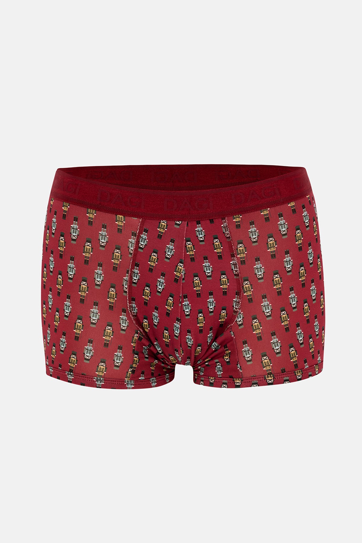 Kırmızı-Yeşil 4210 Desenli Micro Modal Boxer