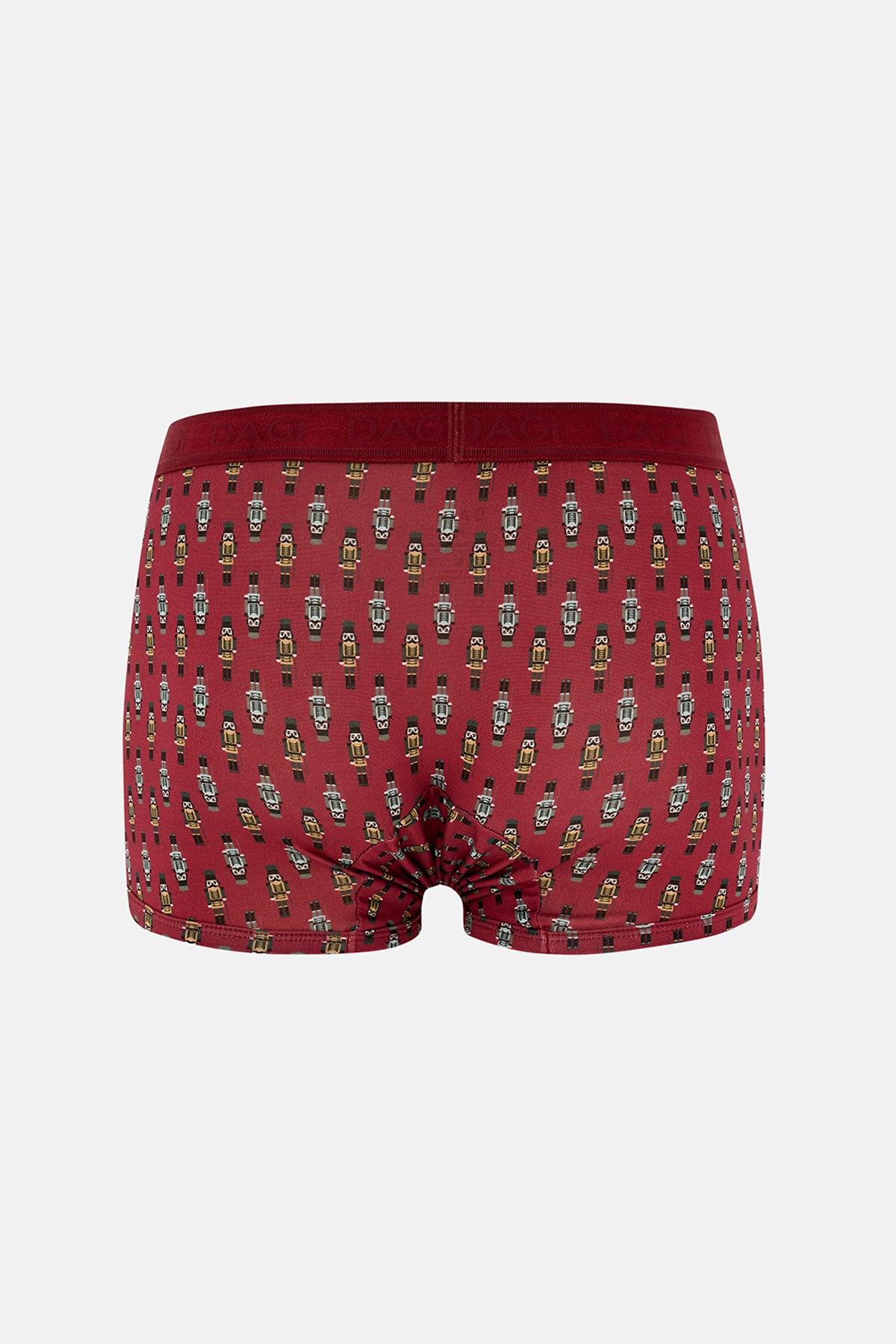 Kırmızı-Yeşil 4210 Desenli Micro Modal Boxer