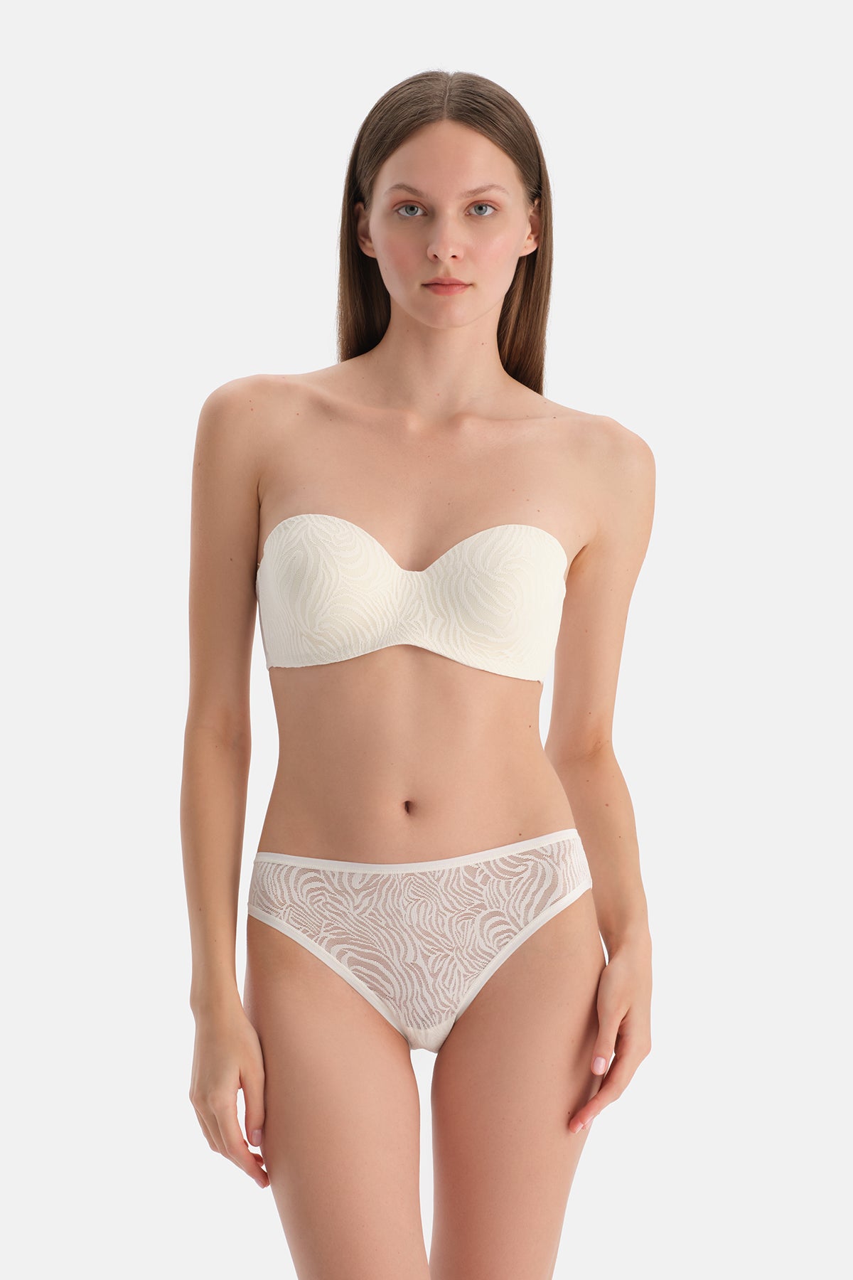 Ekru Basic Üçgen Formlu Soft Sütyen