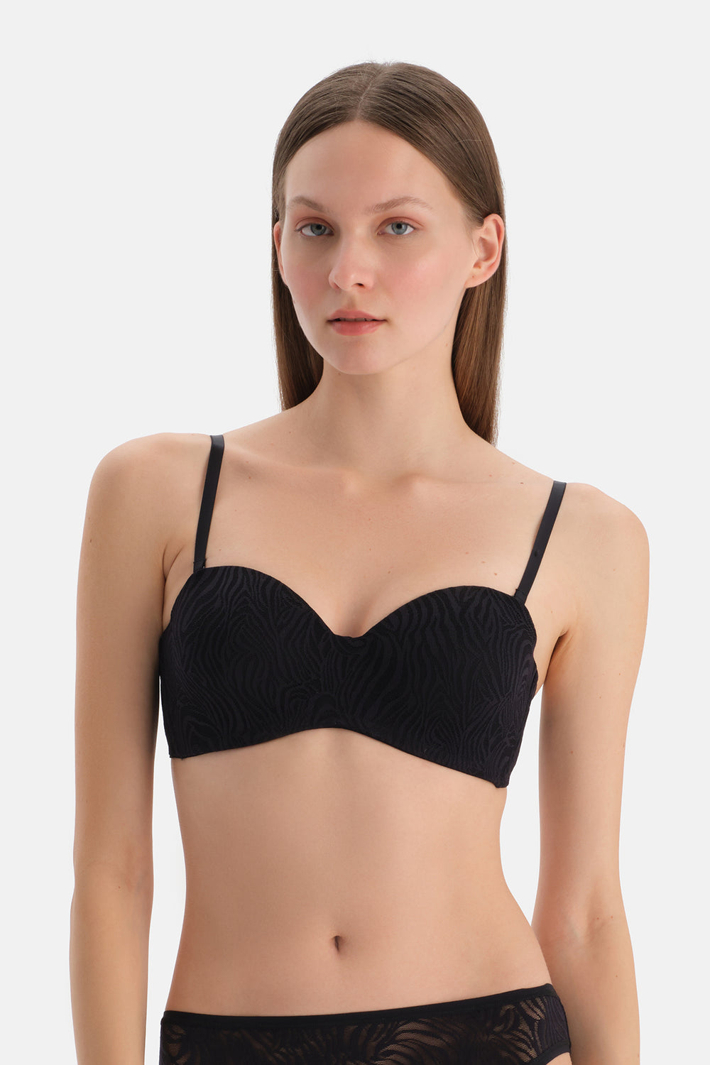 Siyah Basic Üçgen Formlu Soft Sütyen