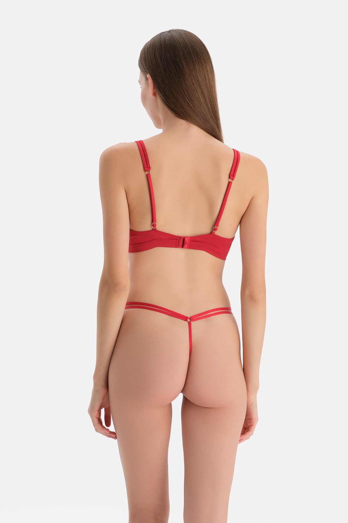 Kırmızı Dantelli G-String Külot